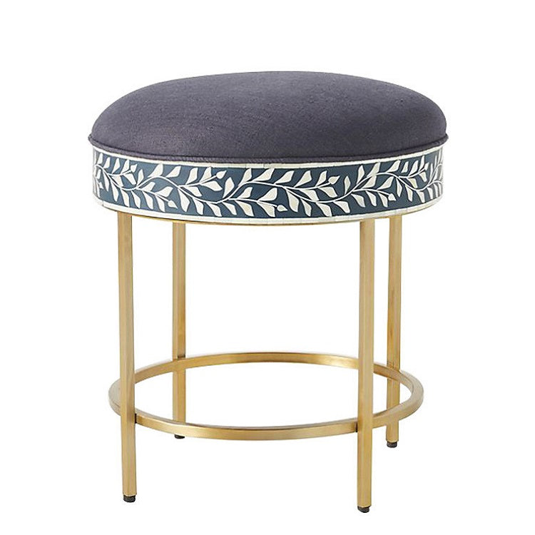Bone Inlay Swirl Stool