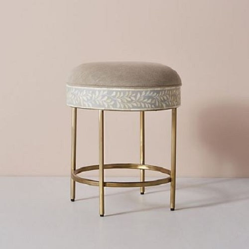 Bone Inlay Swirl Stool