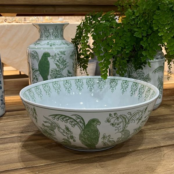 Chinoiserie Noodle Bowl in Sage
