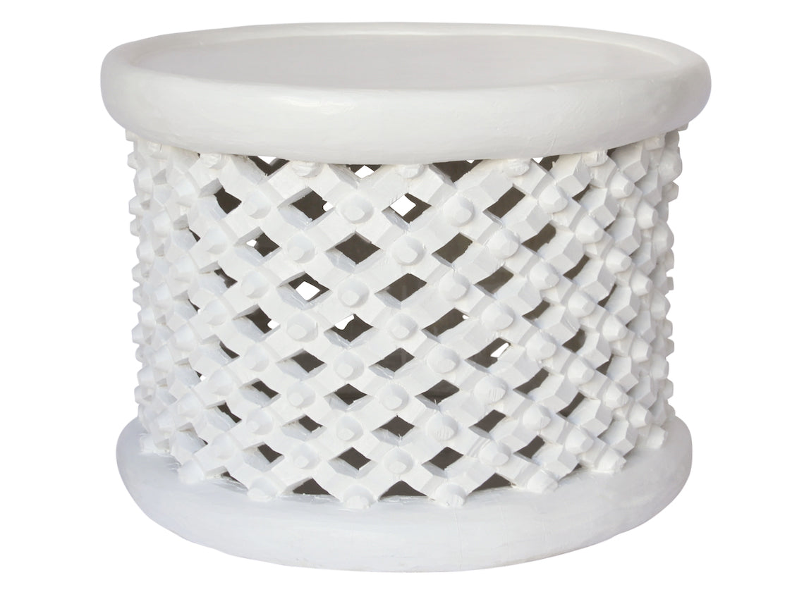 Bamileke Table in White