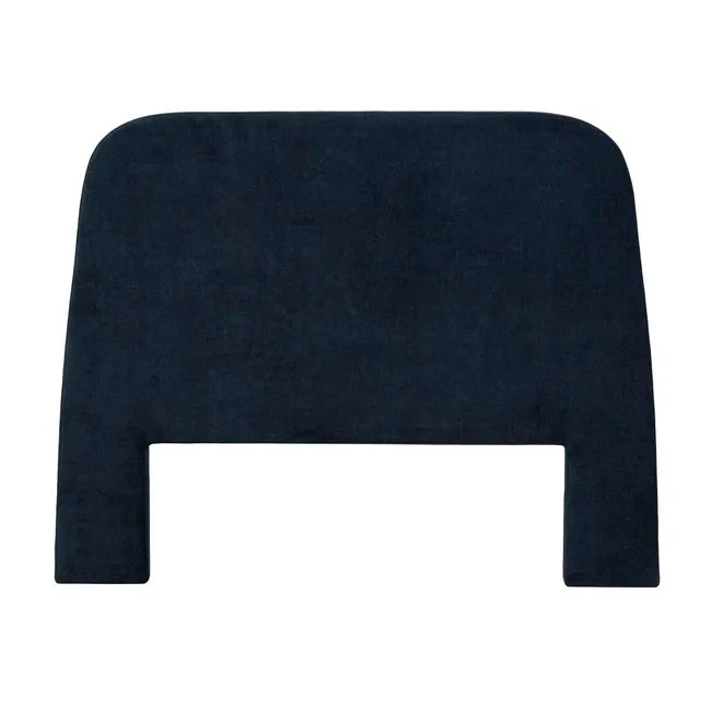 Tapered Upholstered Bedhead in Dark Blue