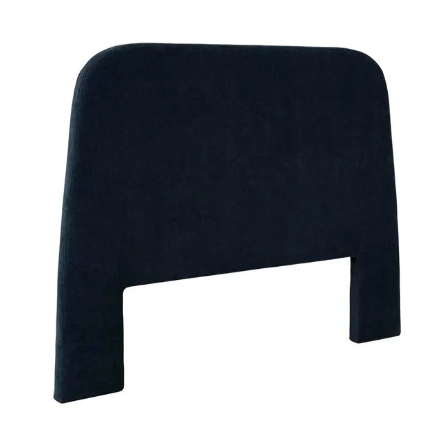 Tapered Upholstered Bedhead in Dark Blue