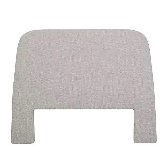 Tapered Upholstered Bedhead in Stone
