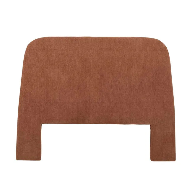 Tapered Upholstered Bedhead in Terra Cotta