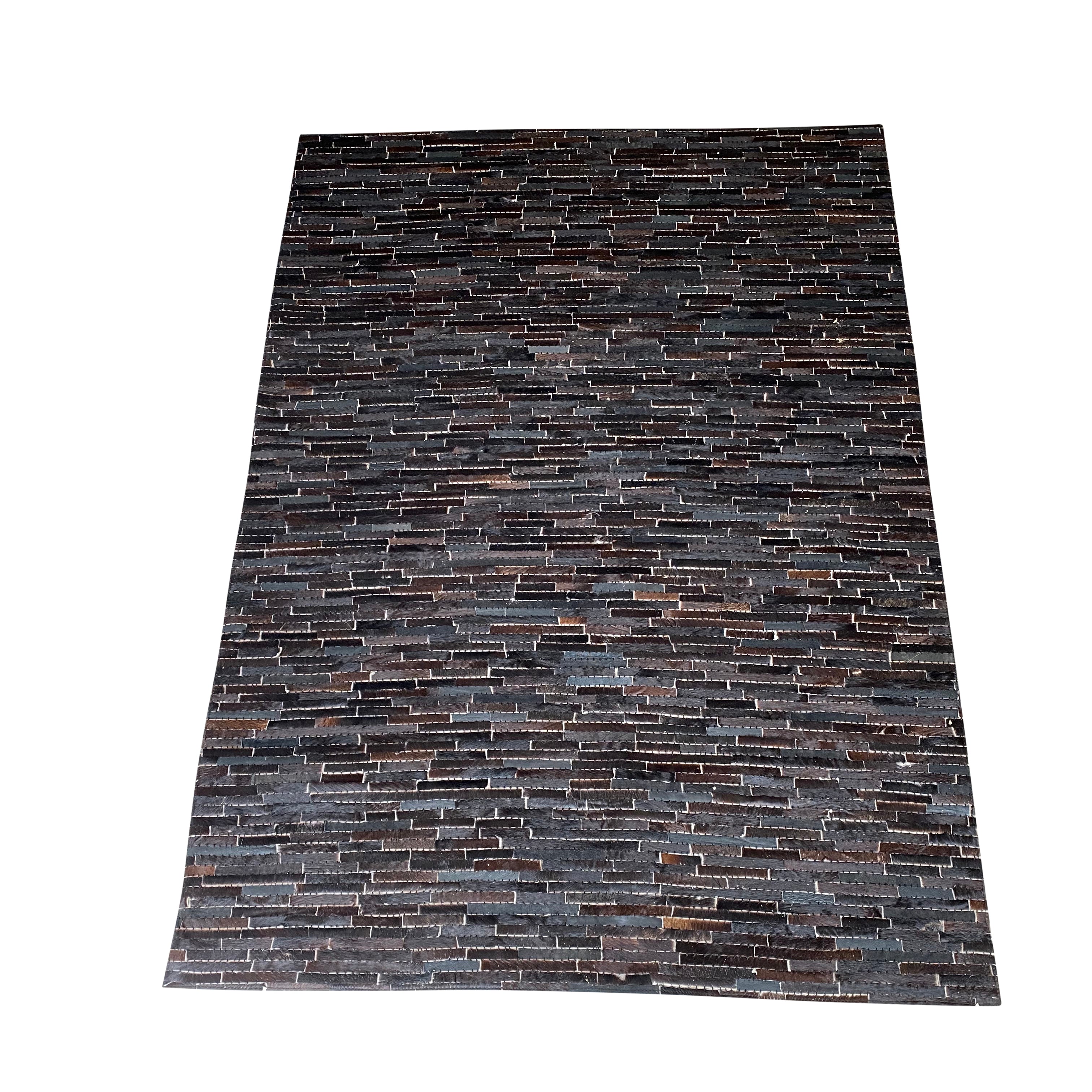 Patchwork Cowhide Rug in Black