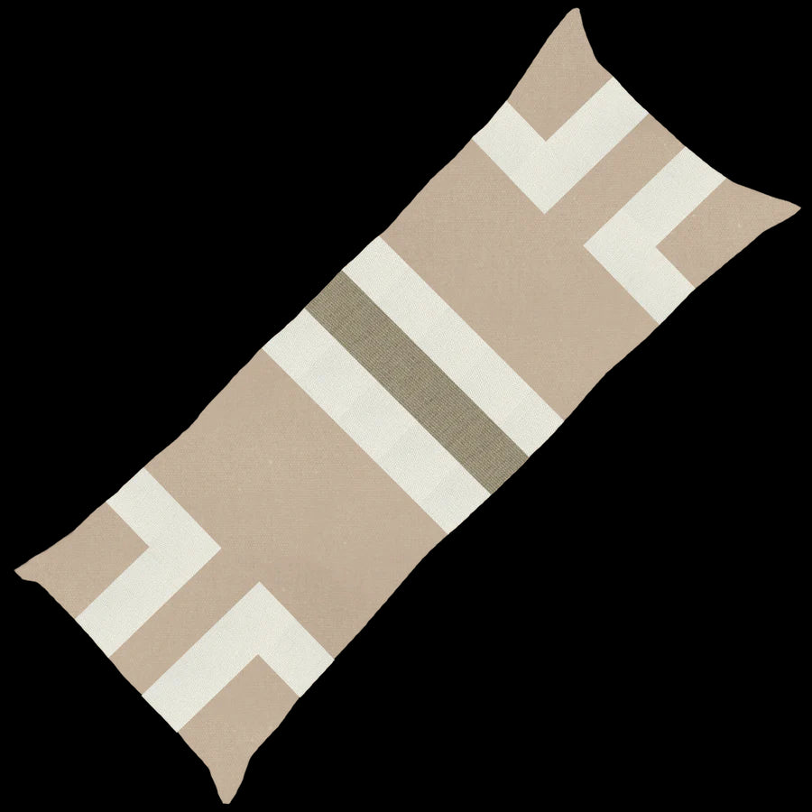 Outdoor Regent Cross Long Lumber Cushion 35 x 90cm in Beige