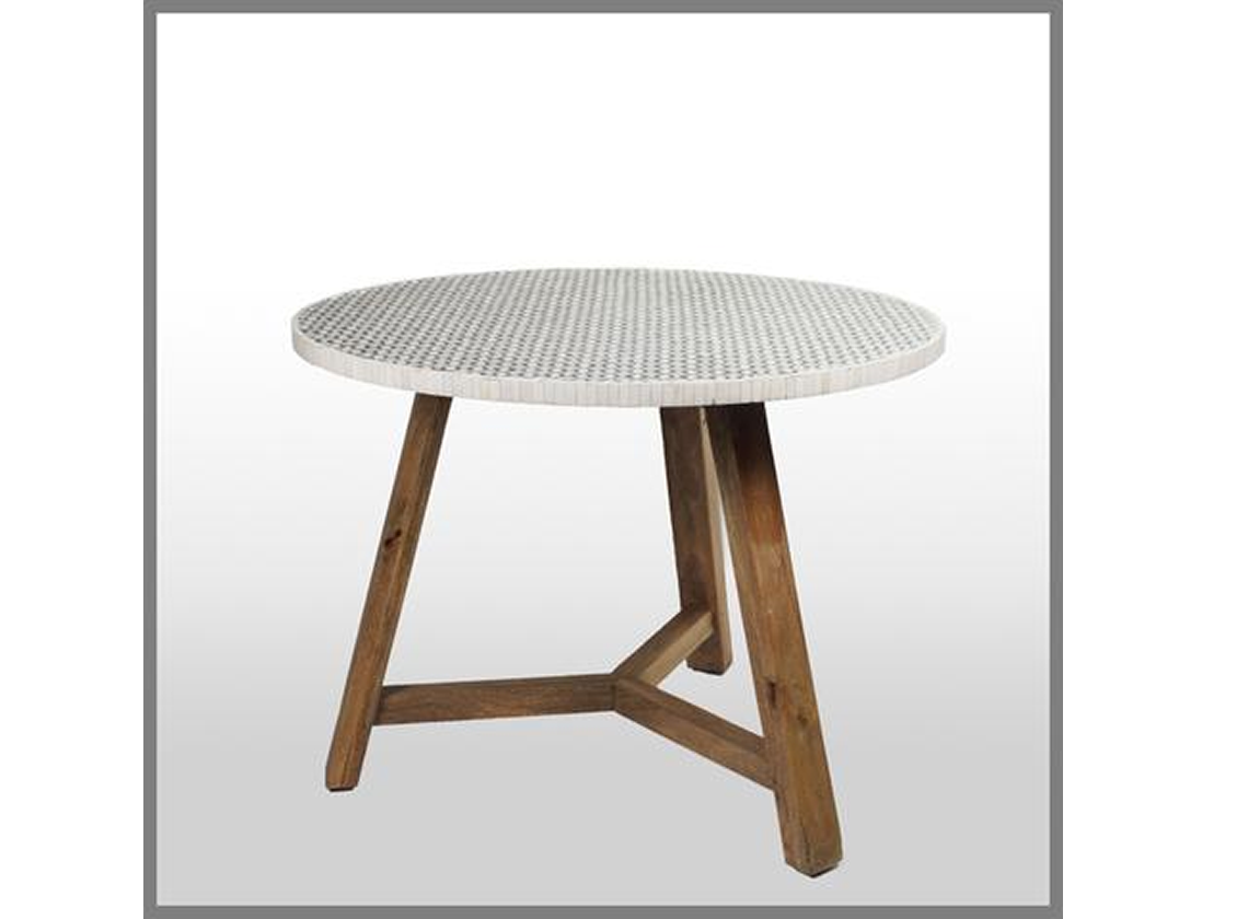 Neto Bone Dining Table with Natural Legs