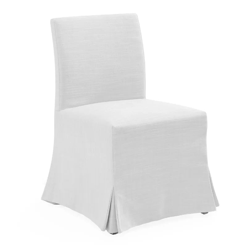 Brighton Slip Cover Dining Chair in White Linen
