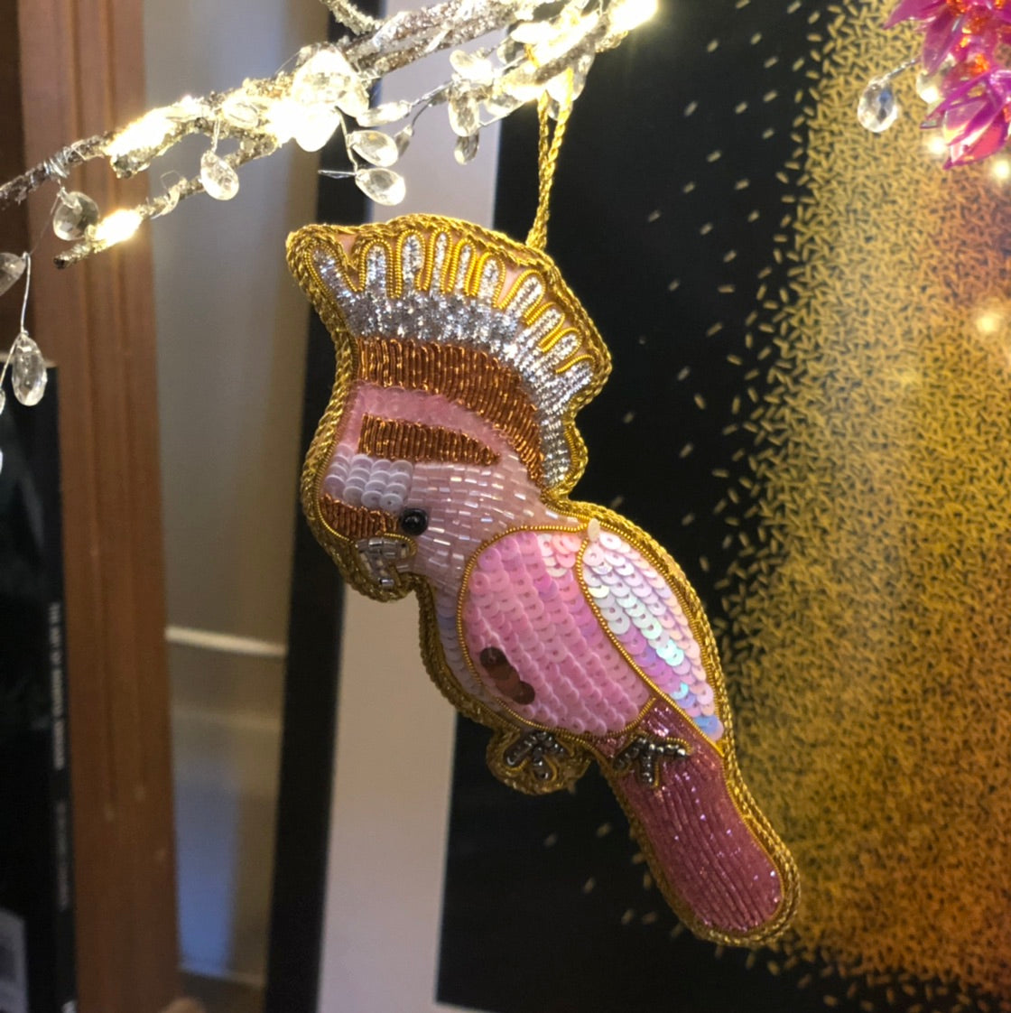 Galah Sequin Hanging Decoration