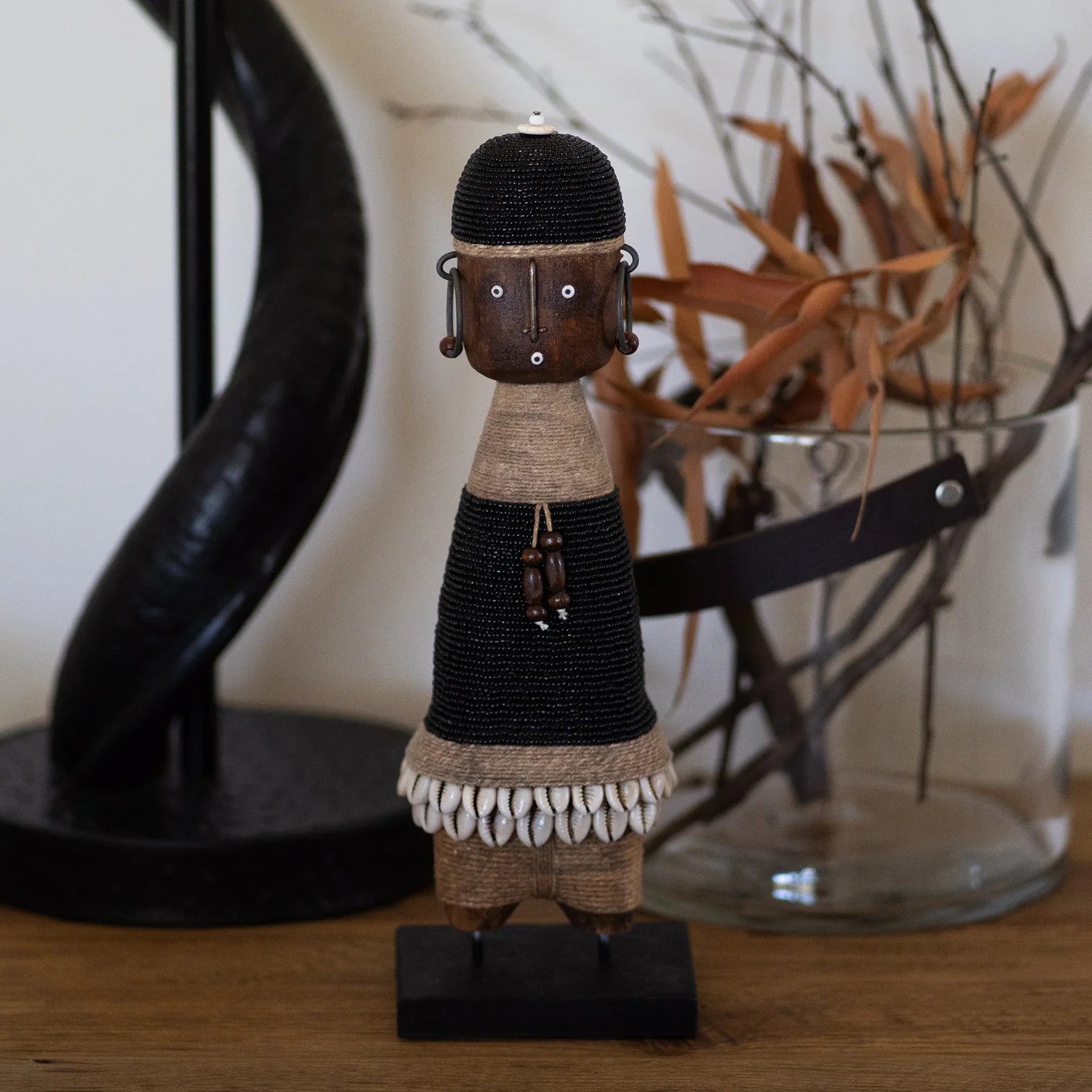 Ndamji Beaded Doll in Black