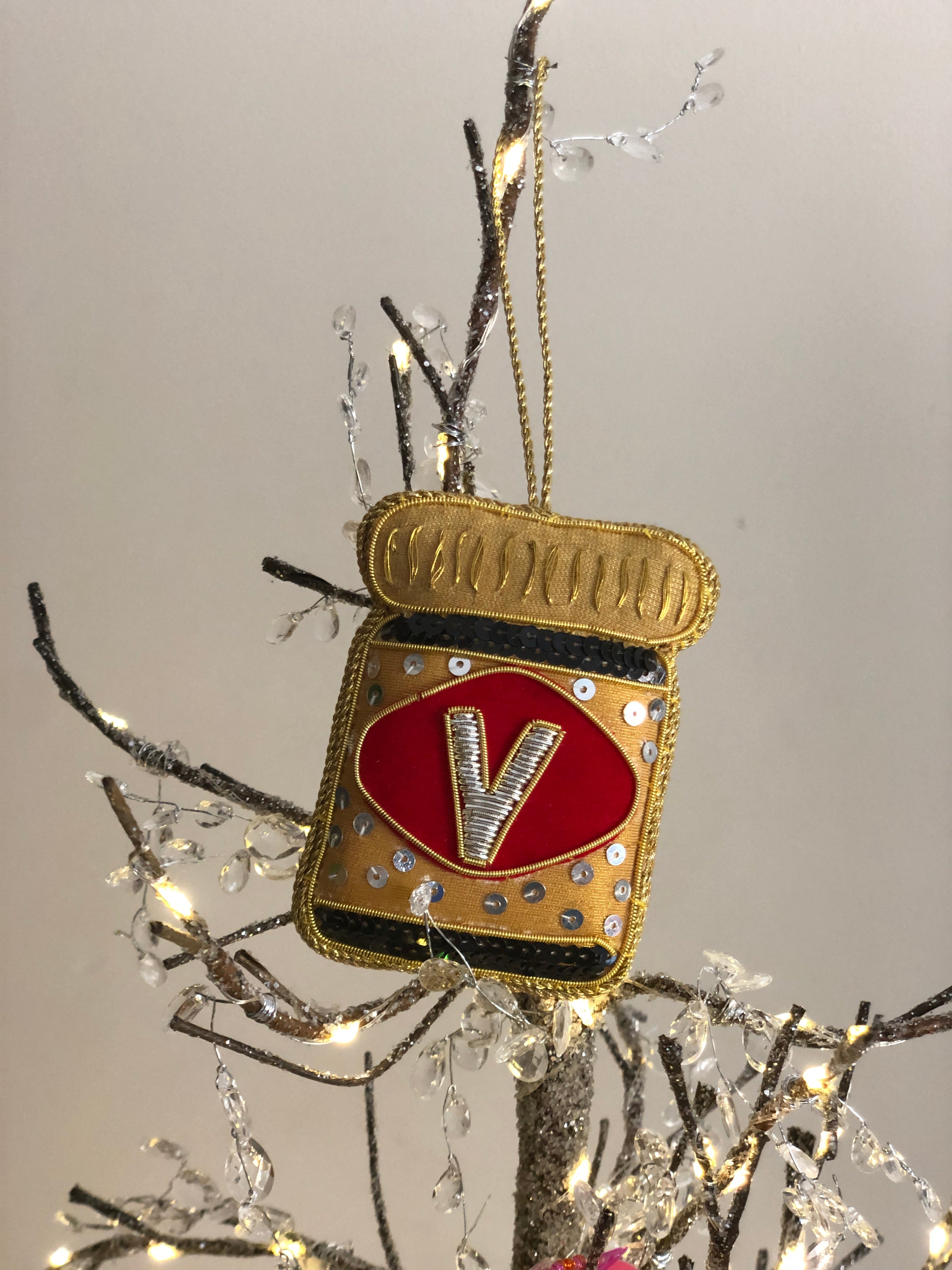 Vegemite Sequin Hanging Decoration