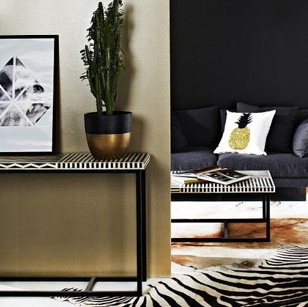 Pali Rectangular Bone Inlay Coffee Table