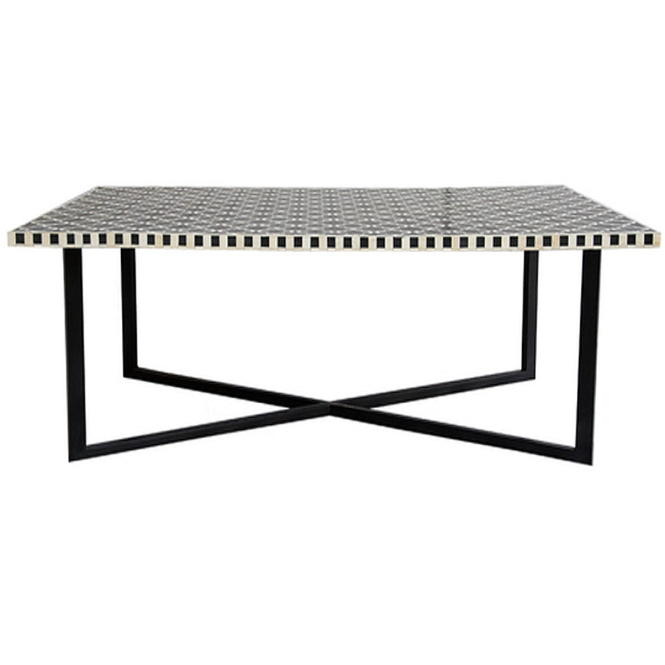 Bone Inlay Marrakech Coffee Table in Black