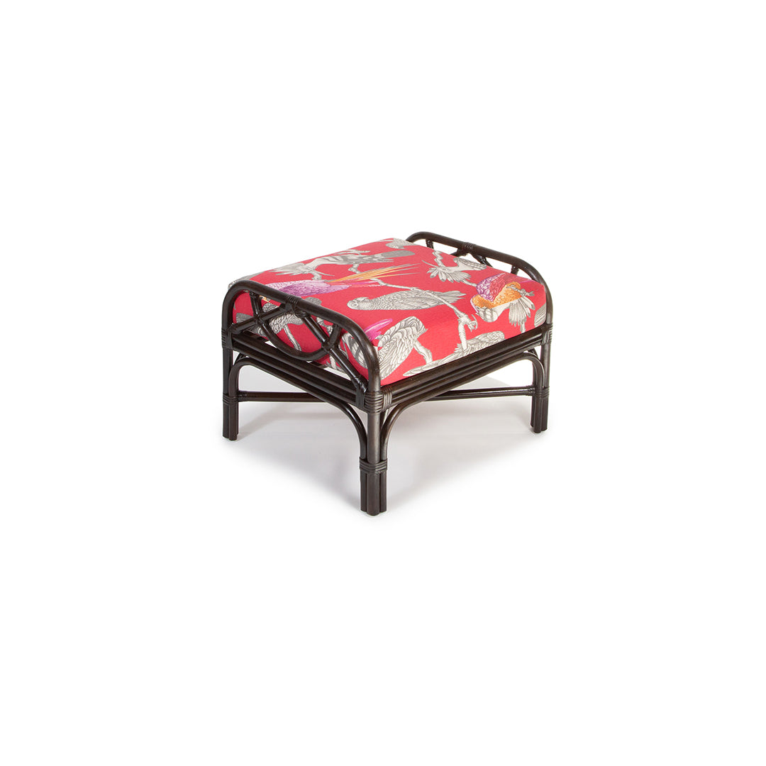 Chloe Ottoman in Aviary Pomegranate