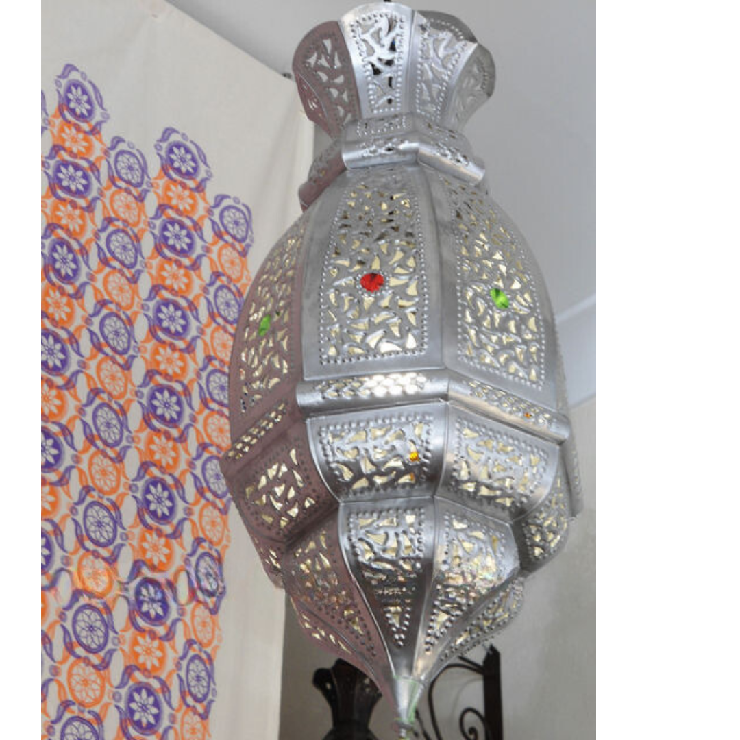 Genuine Moroccan Fretwork Pendant Light Shade - Toufiq