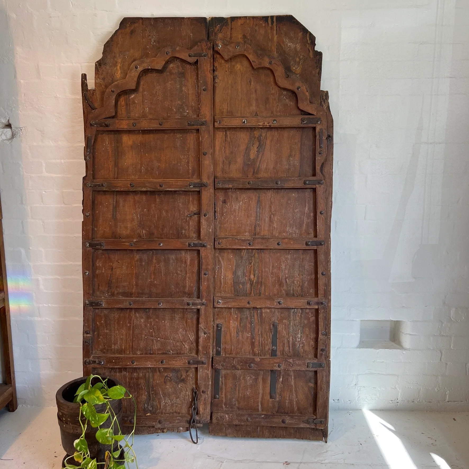 Carved Panelled Teak Door