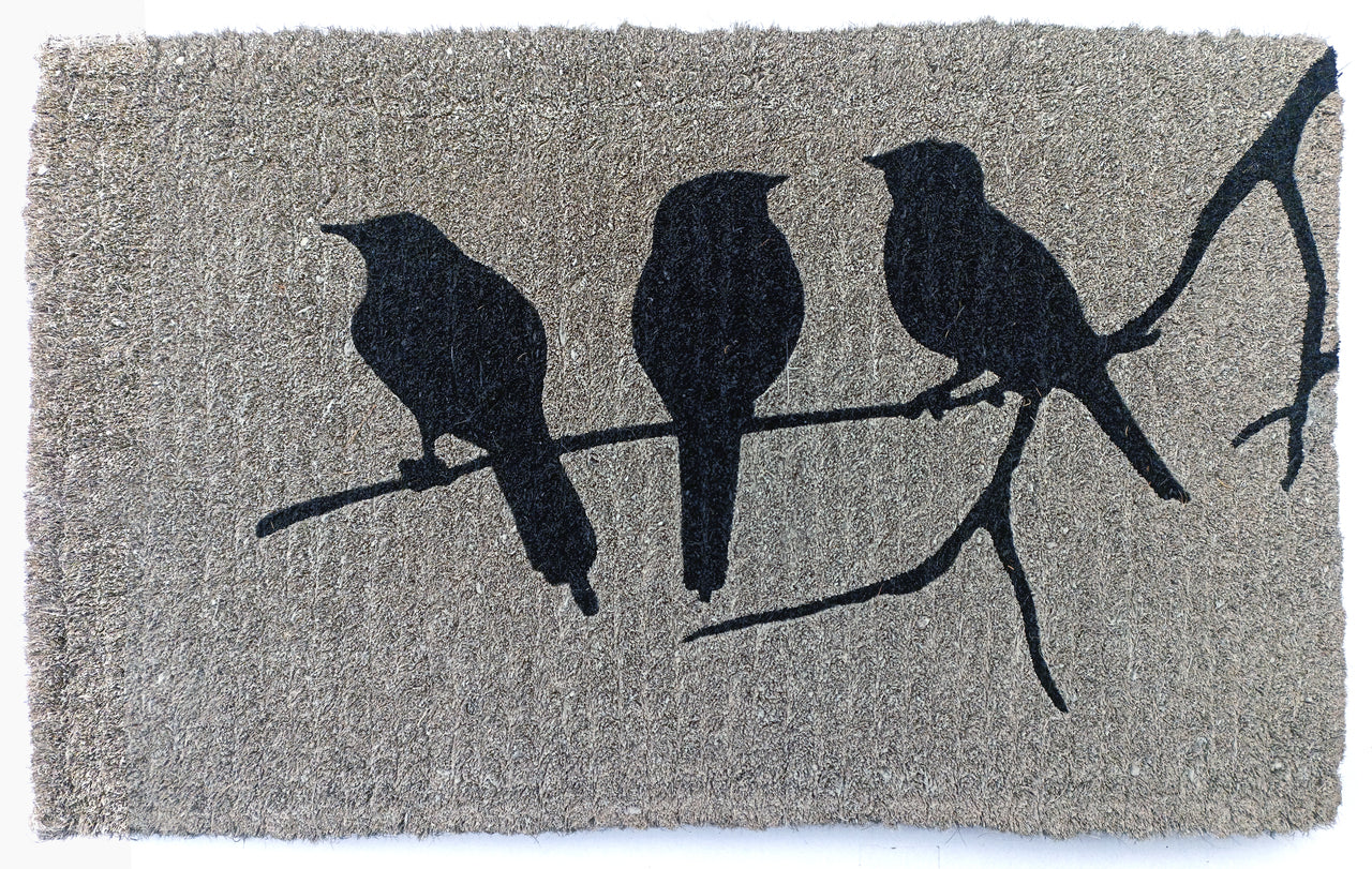 Sitting Birds Premium Door Mat
