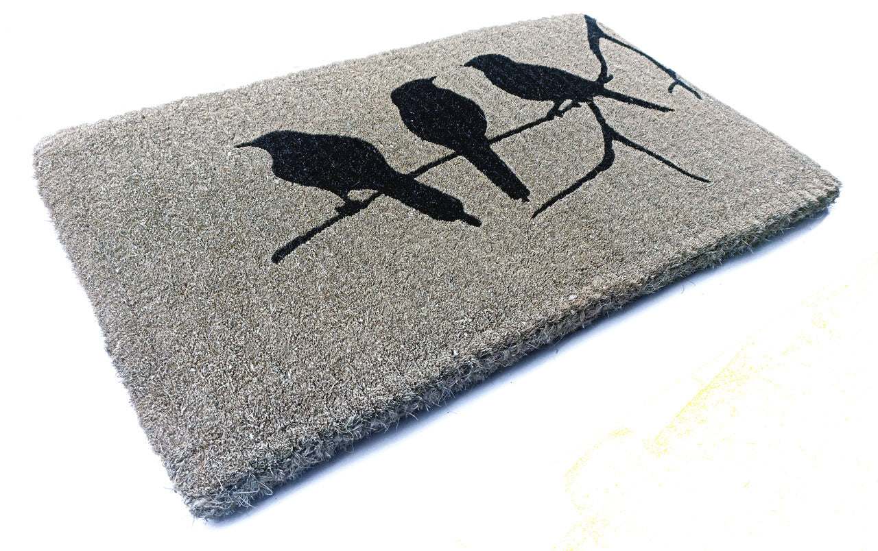 Sitting Birds Premium Door Mat