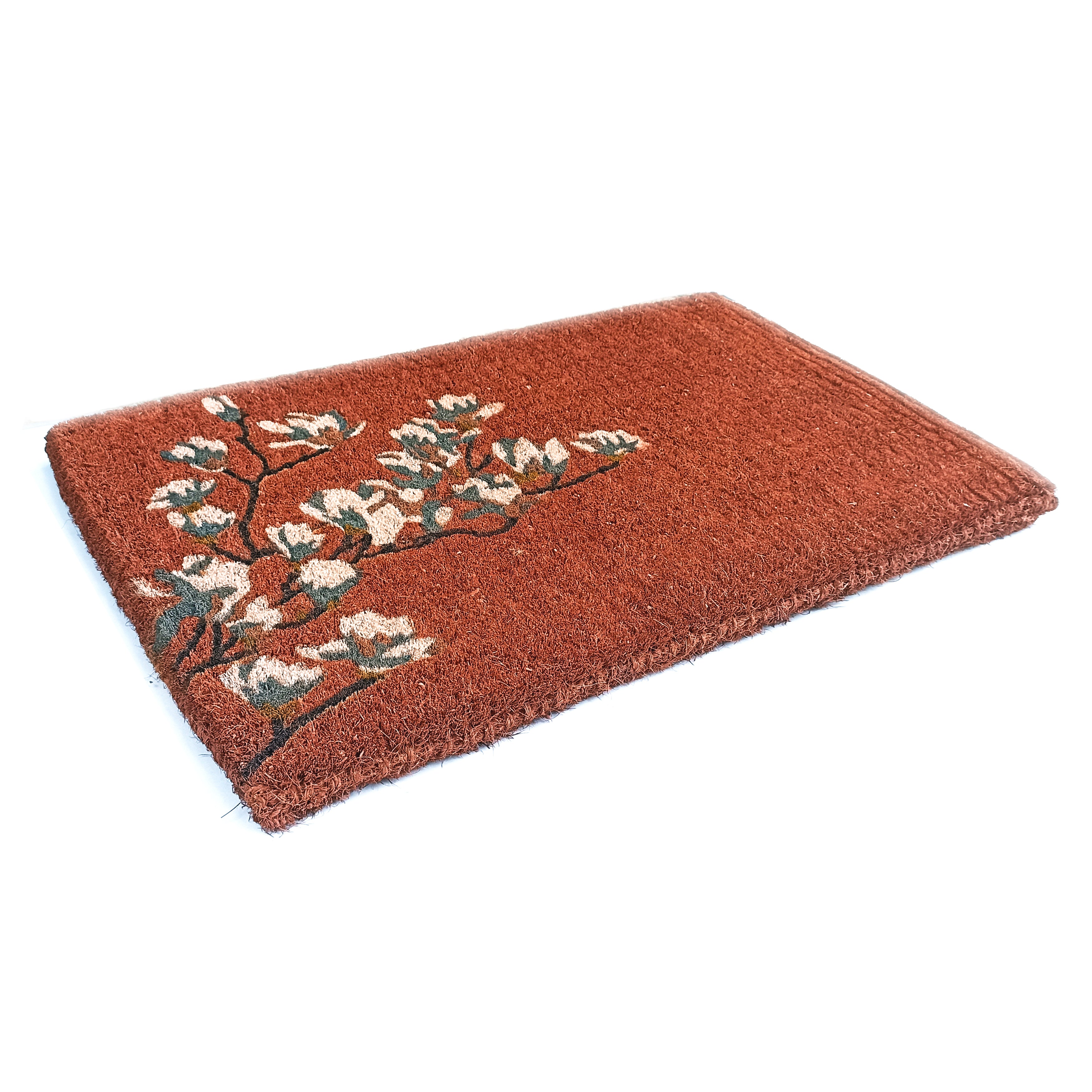 Magnolia Premium Door Mat in Coral