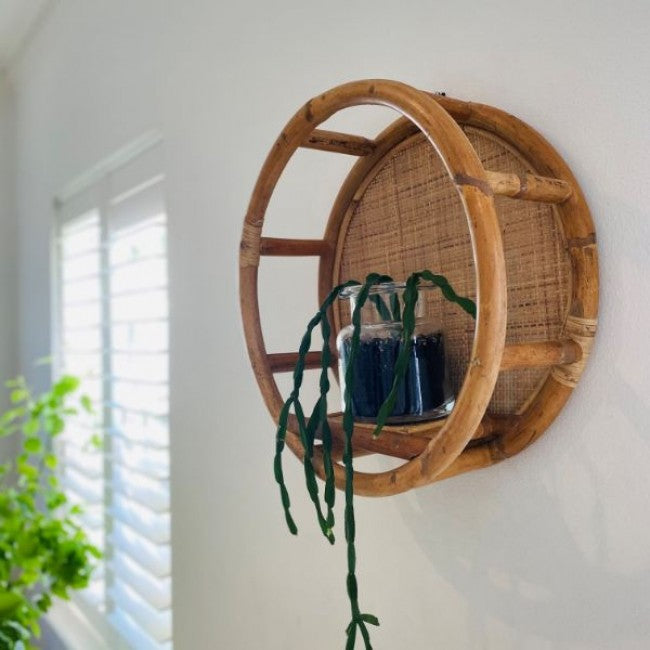 Rattan Mali Round Shelf