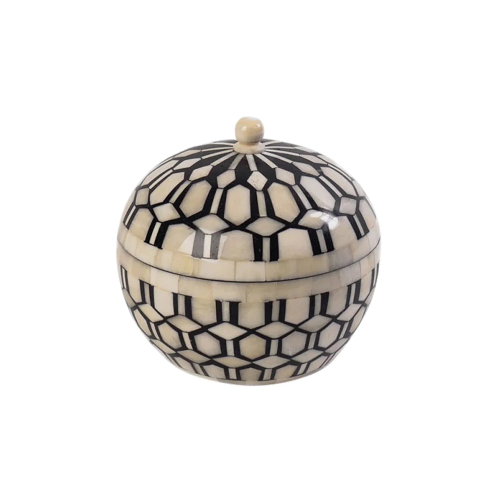 Laksmi Bone Inlay Box in Black and White