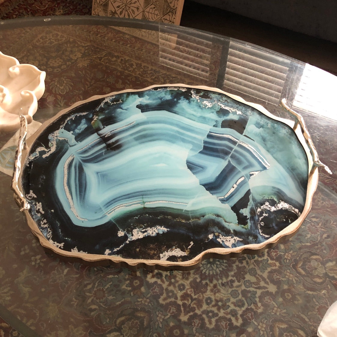 Luxe Tray in Turquoise