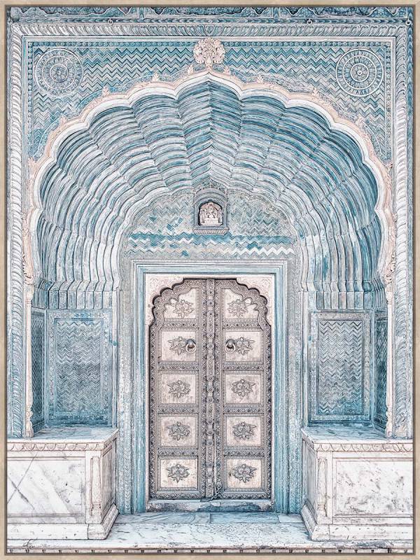 Peacock Doorway Canvas Wall Art