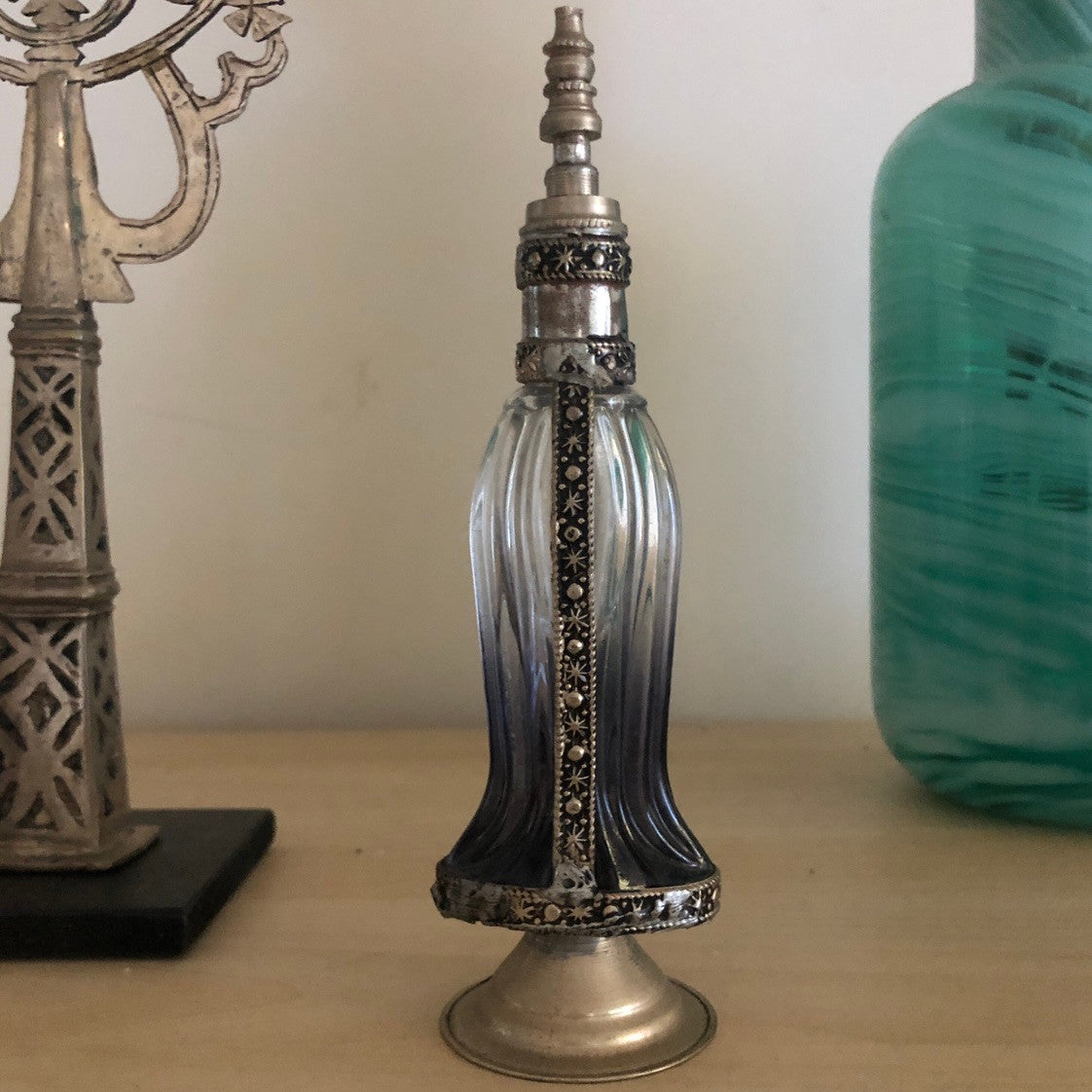 Moroccan Perfume Bottle in Blue