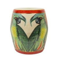 Perroquet Porcelain Stool