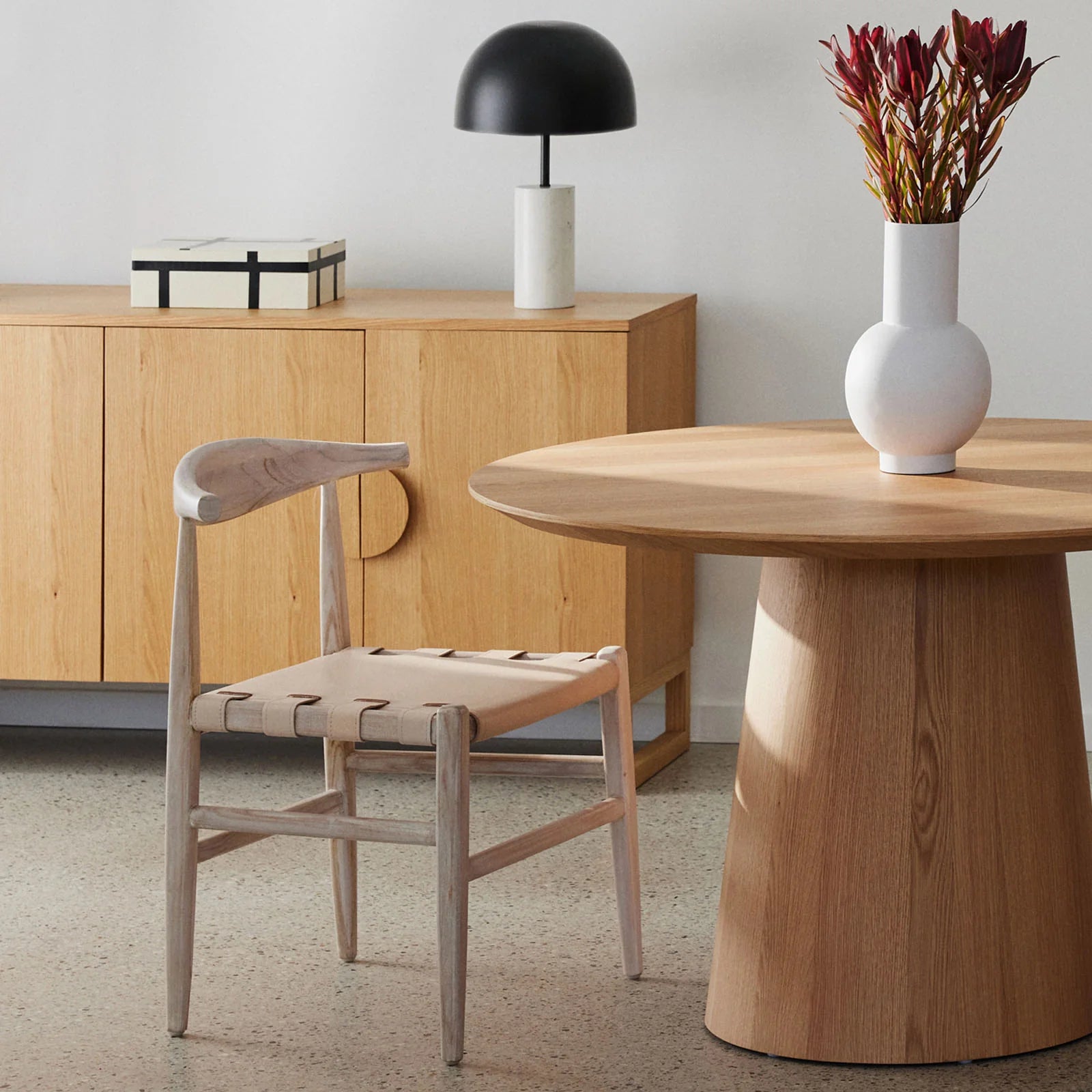 Laura Chair in White Leather