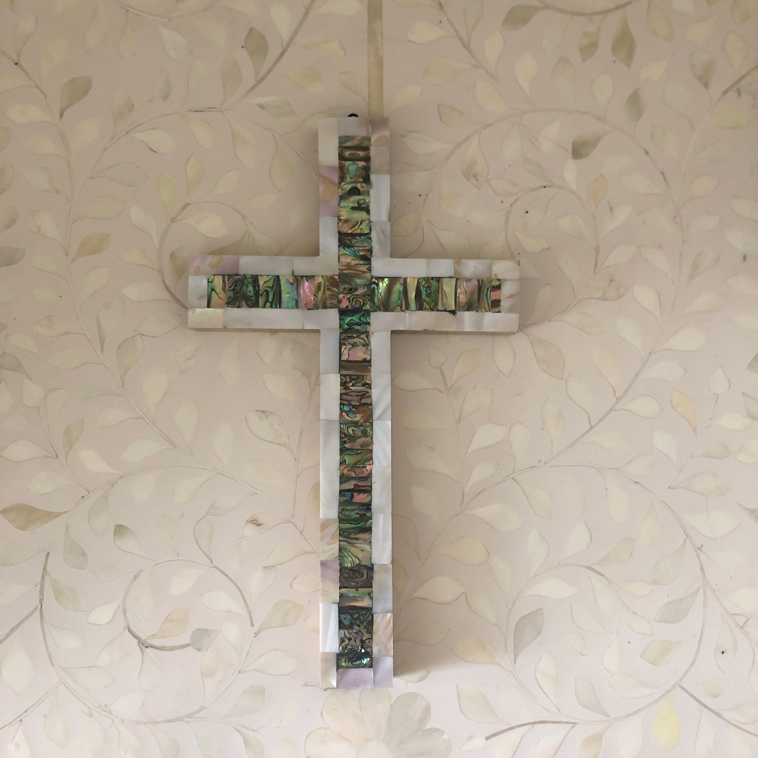 Mother of Pearl Cross Wall Plaque