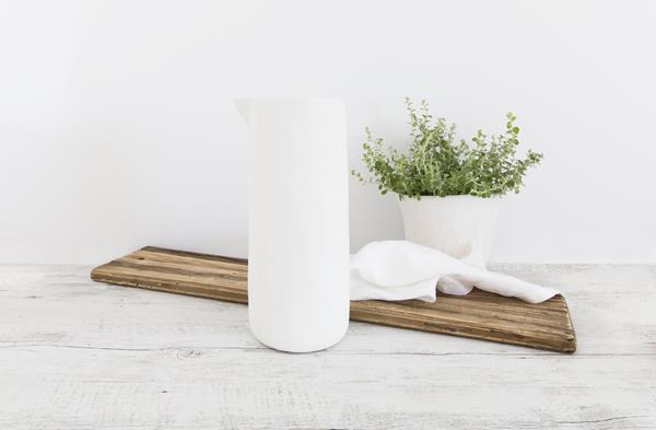 Flax Jug No Handle in White