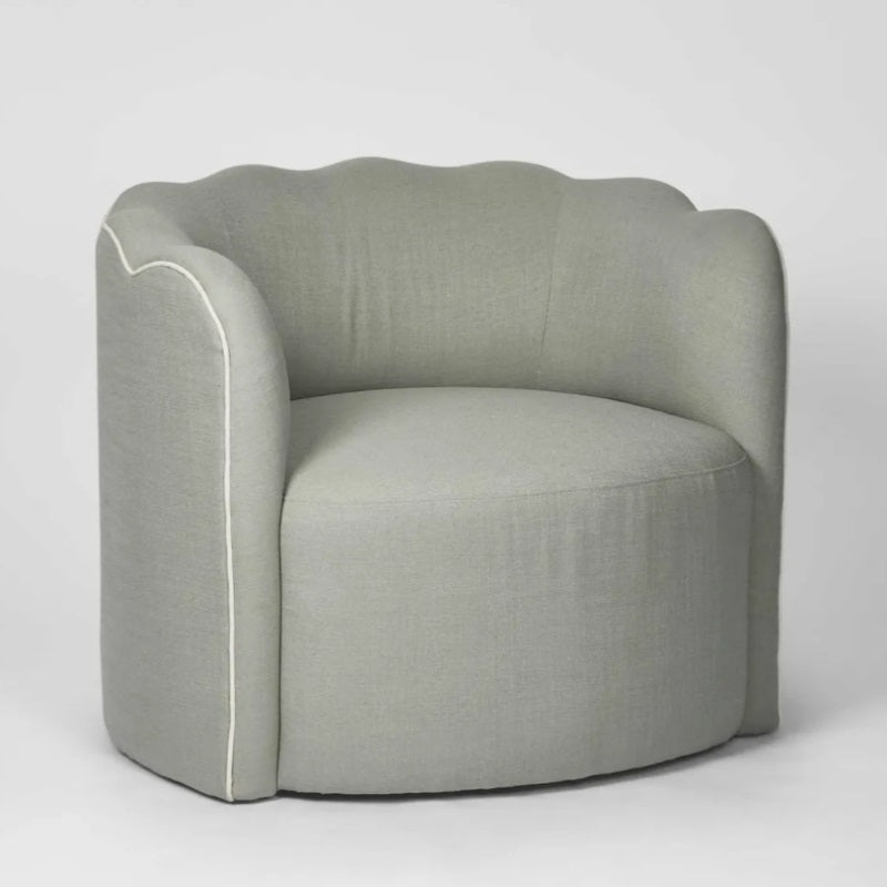 Camille Scallop Armchair in Seafoam