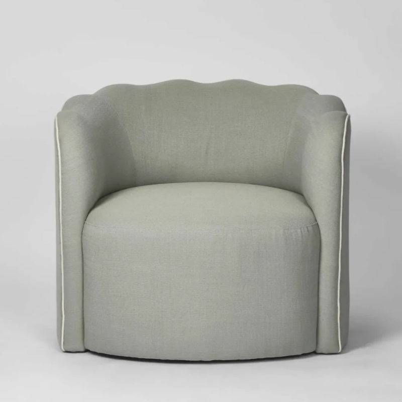 Camille Scallop Armchair in Seafoam