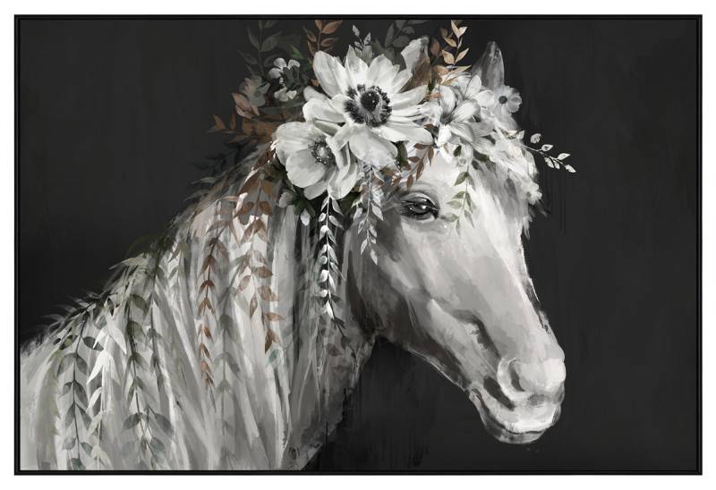 Floral Horse Wall Art
