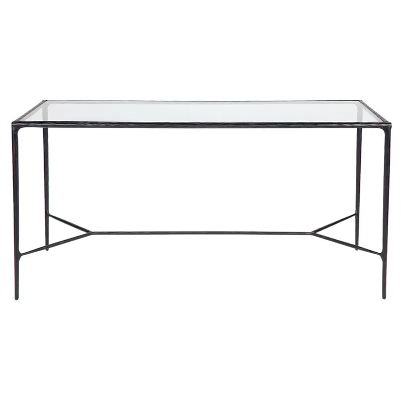 Heston Glass Desk in Black