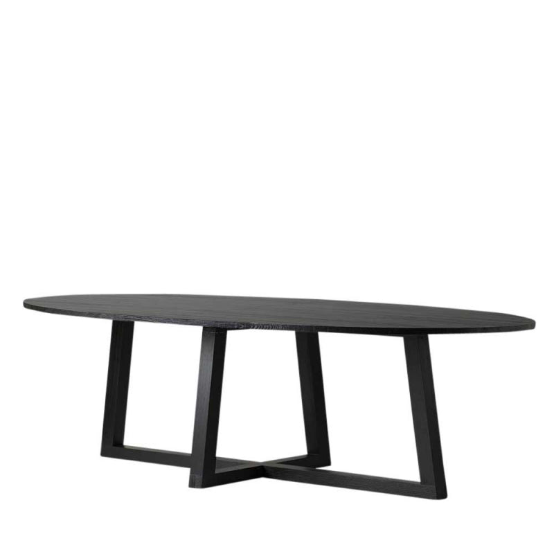 Treeline Oval Dining Table in Black Oak