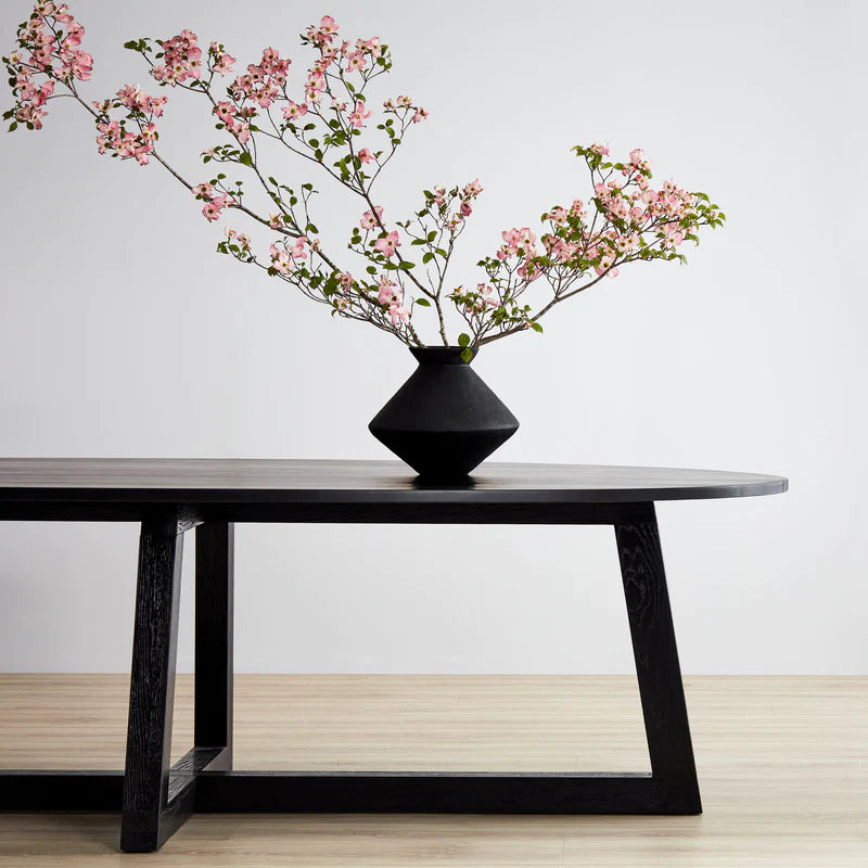 Treeline Oval Dining Table in Black Oak
