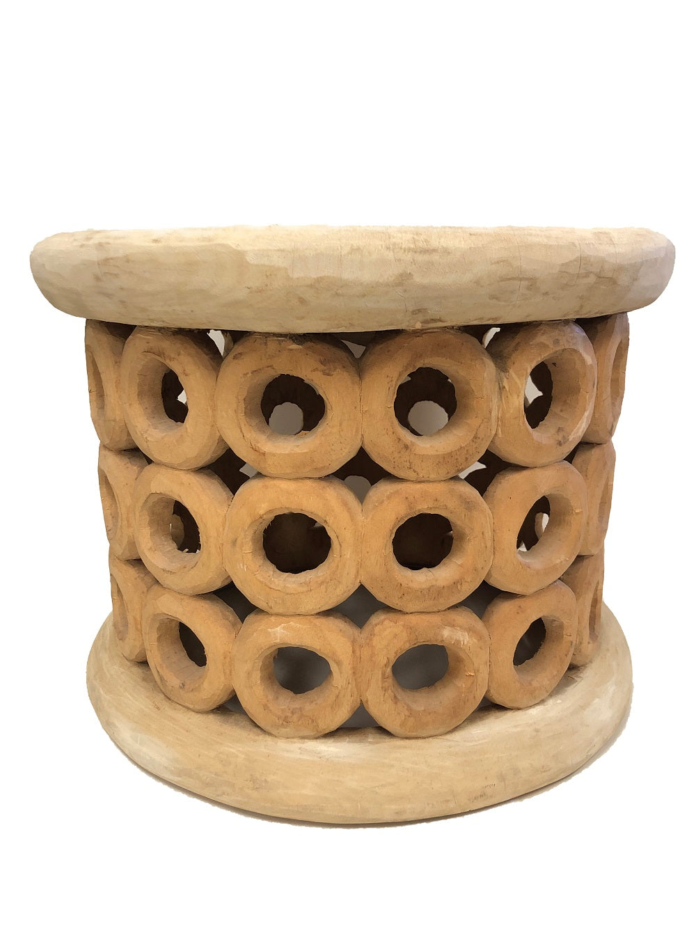 Bamileke Table with Circles in Natural
