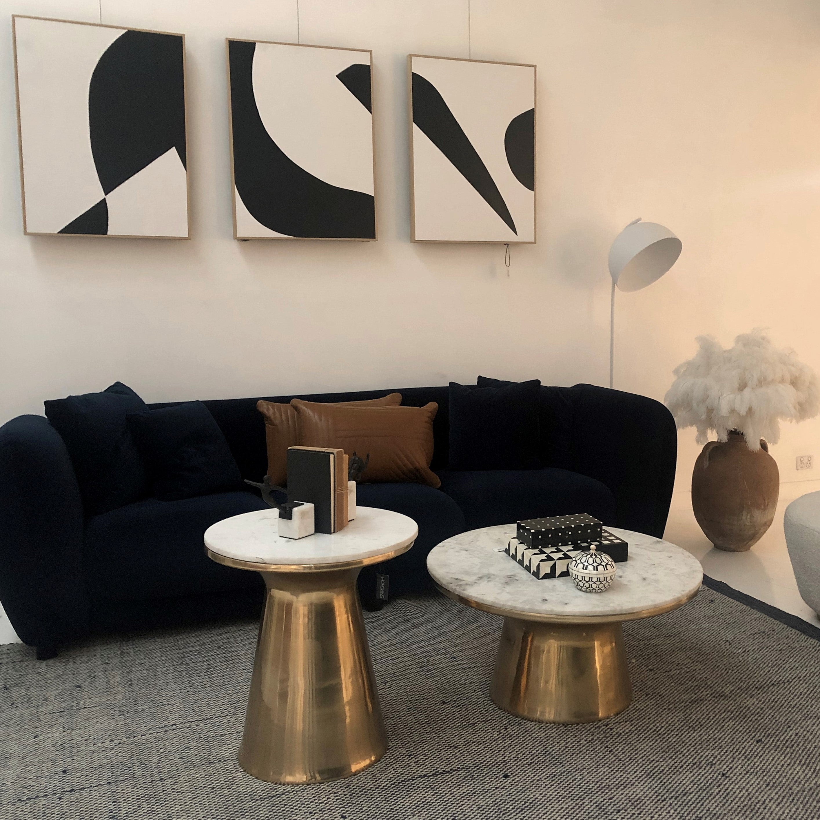 Bradley Brass & Marble Coffee Table