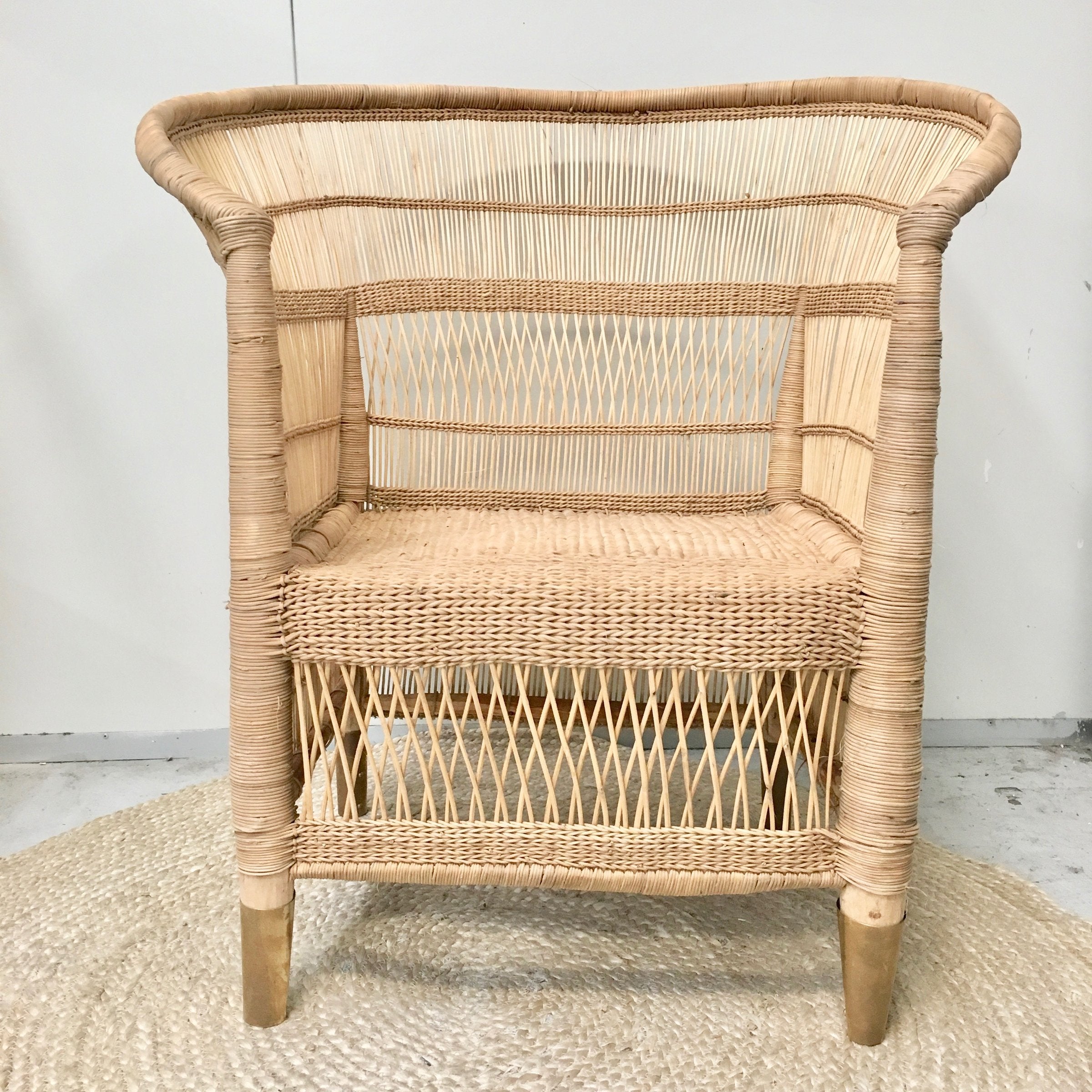 Genuine Malawi Chair with Brass Feet