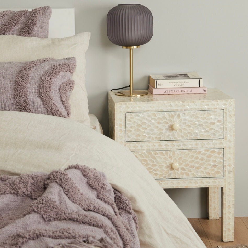 Capiz Inlay Bedside Chest