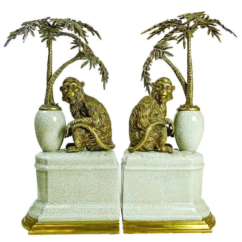 Brass Monkey Bookends