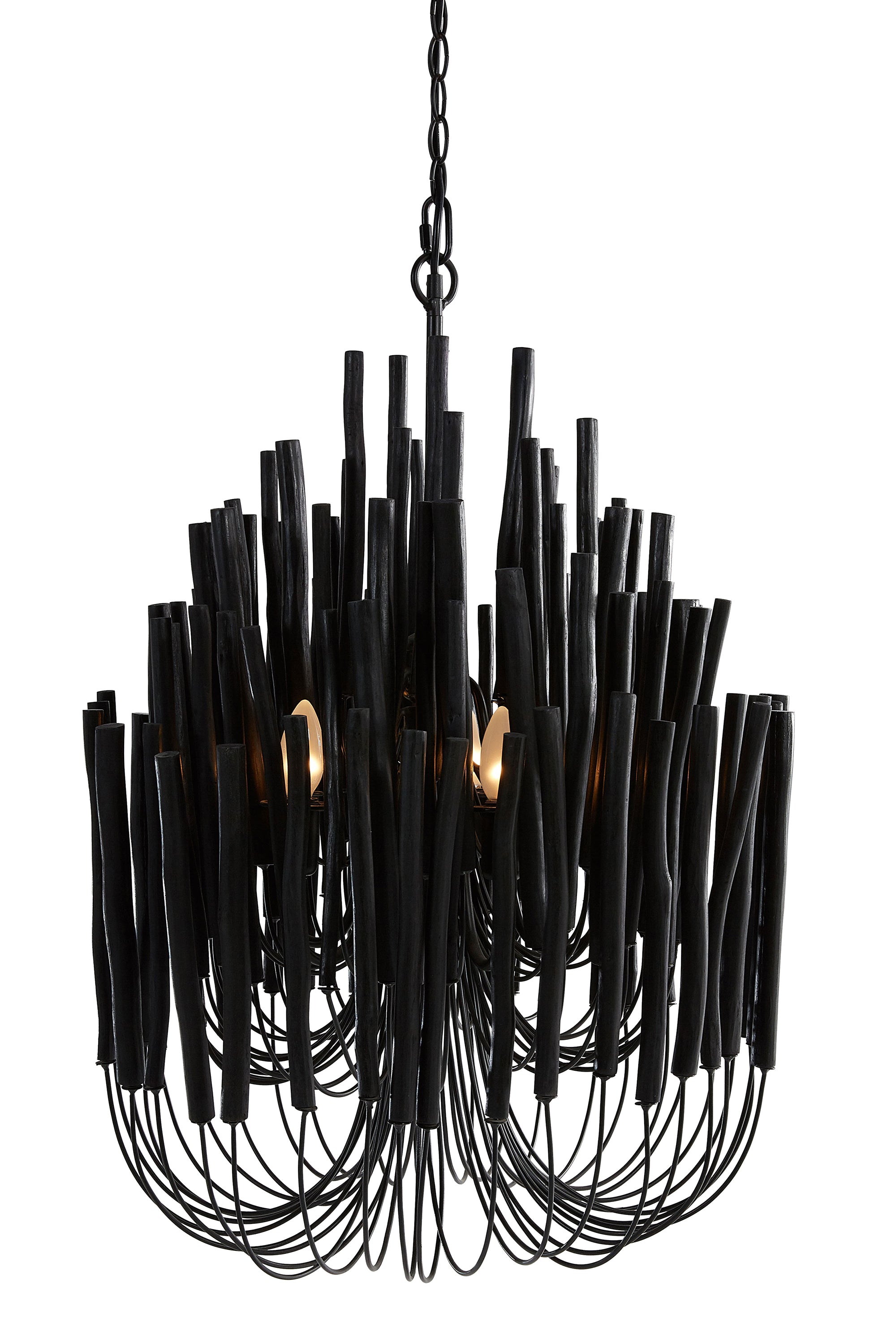 Helsinki Wooden Chandelier in Black