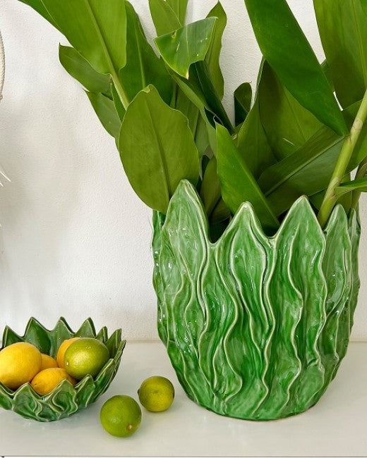 Leafy Vase in Green
