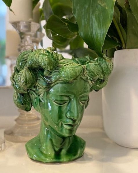 Lemon Lady Vase in Green