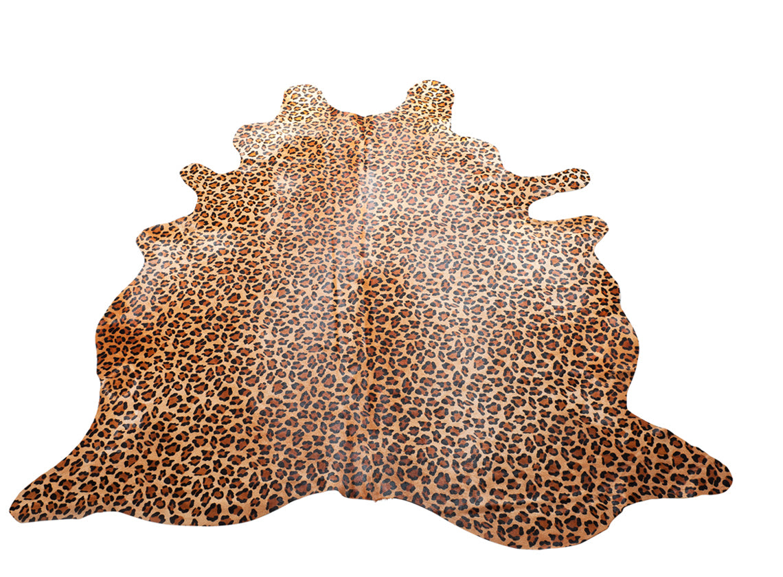 Leopard Print Cow Hide Rug