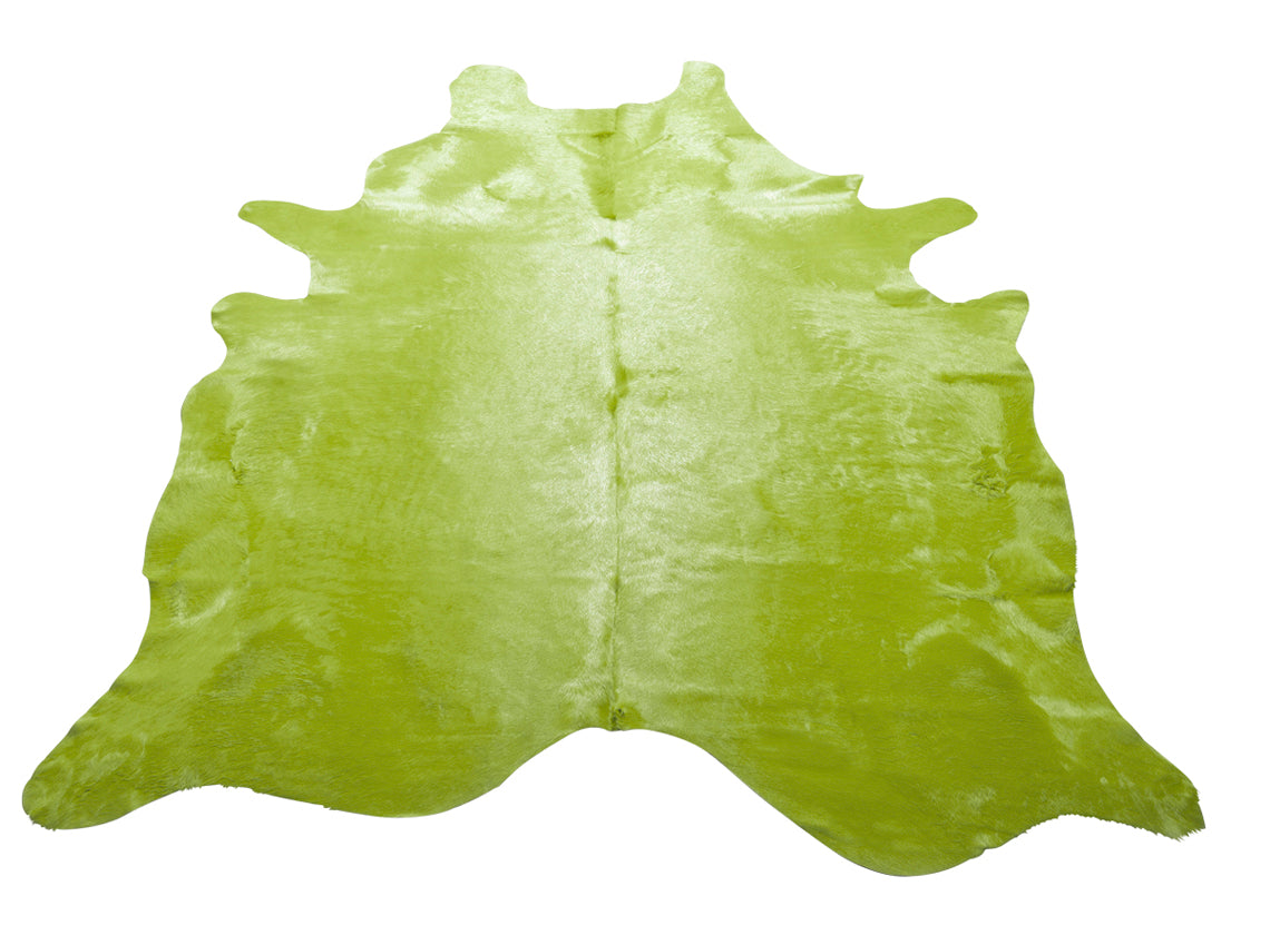 Lime Dyed Cow Hide Rug
