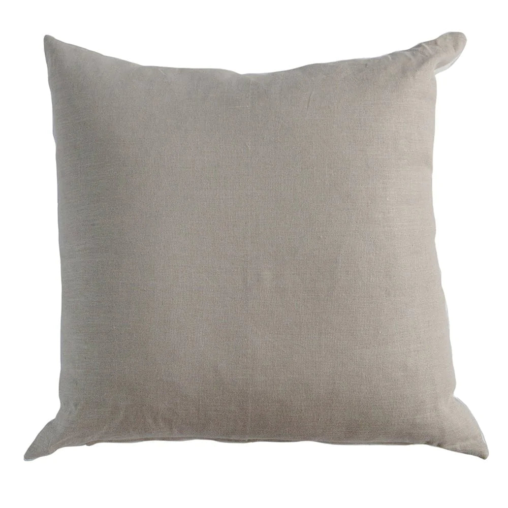Linen Reversible Lounge Cushion in Natural & White