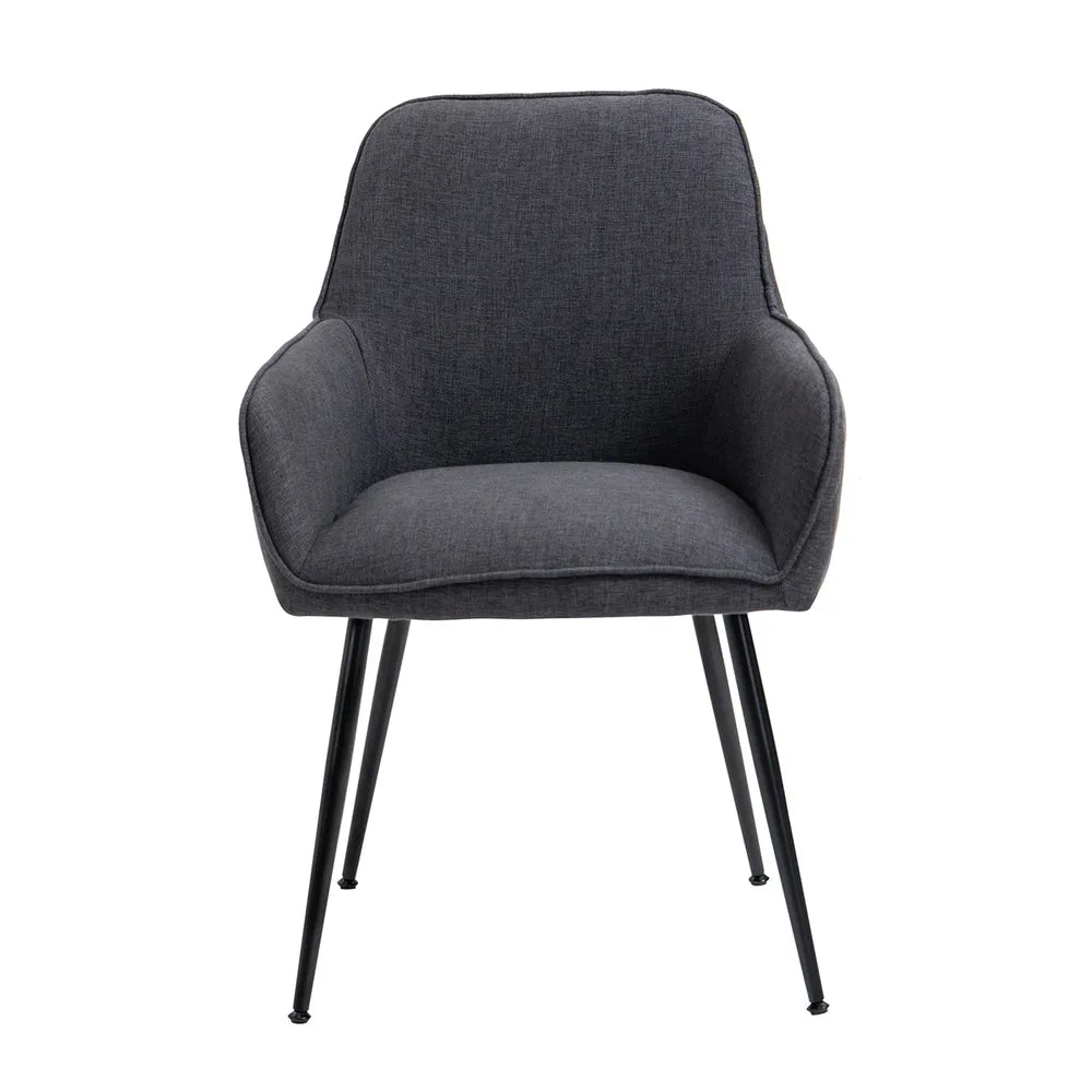 Lula Dining Chair in Charcoal - Set of Two